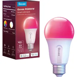 Govee H6004 Smart Bulb – RGBWW LED-Glühbirne, E27, 9 W, 800 lm
