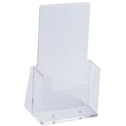 helit the helpdesk Prospektständer DIN A4 11,5 (B) x 6,5 (T) x 18,5 (H) cm Transparent 2 Stück