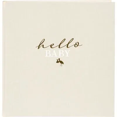 goldbuch Fotoalbum Linum 2.0 Hello Baby 30x31 60 Seiten weiß beige