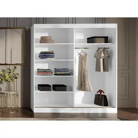 Mirjan24 Schiebetürenschrank Modin 200 x 216 x 65 cm Weiß/Schwarz
