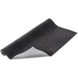 Schubladenmatte WENKO "Filz", schwarz (anthrazit, transparent), Polyester, Schubladeneinsätze, geräuschhemmende Anti-Rutsch Schutzmatte, zuschneidbar