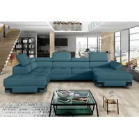 99rooms Rio XL Wohnlandschaft Velours Jasmine Türkis Links