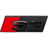Audi 8Y0071805 Schriftzug S3 Emblem Plakette Kühlergrill Logo, schwarz/rot
