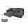 altdecor Ecksofa Cord 2-Sitzer Dunkelgrau