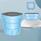 Mini Waschmaschine, Tragbare Waschmaschine für Camping, Reisewaschmaschine, Studentenwaschmaschine, Blau