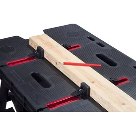 Curver Arbeitstisch Kunststoff 91 x 55,5 x 75,5 cm Anthrazit/Rot