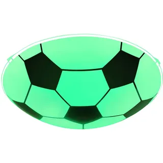 GLOBO Smart Home Kinder Decken Lampe DIMMBAR Fußball Glas Leuchte Alexa Google im Set inkl. RGB LED Leuchtmittel