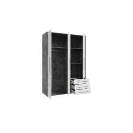 Möbel Kraft Kleiderschrank Morley 144,4 x 200 x 53 cm Grau