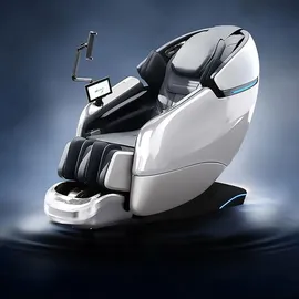 360Home Massagesessel 4D Kunstleder 155 x 116 x 76 cm Weiß mit Heizfunktion