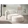 LeGer Home by Lena Gercke Rundsessel ISALIE Samt 153 x 98 x 208 cm Beige mit Hocker