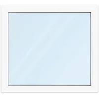 Fenster 100x90 cm, Kunststoff Profil aluplast IDEAL® 4000, Weiß, 1000x900 mm, einteilig festverglast, 2-fach Verglasung, individuell konfigurieren