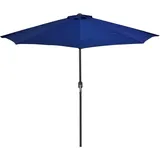 vidaXL Balkon Sonnenschirm Alu-Mast Balkonschirm Strandschirm Marktschirm Ampelschirm Gartenschirm Schirm Wandschirm Blau 270x144x222cm Halbrund - 270 x 135 x 245 cm