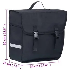 vidaXL Fahrradtasche Gepäckträger 21 l schwarz