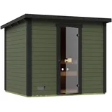 Weka Saunahaus Kaapi 4 - 40 mm graugrün/grau Ohne Ofen