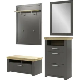 Set One by Musterring GA York Kombi 70 Garderoben-Set 189,5 x 51,2 x 209,2 grau