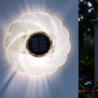 Spetebo LED Solar Wandlampe Blume transparent - 18 cm