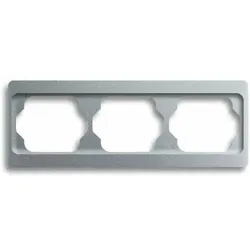 Busch-Jaeger ALPHA Rahmen, 3f, titan, matt, horizontal, Metall, geeignet für Geräteeinbaukanal, geeignet für Unterputz-Installation, Aluminium