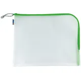 Herma Reißverschlussbeutel DIN A4 überbreit transparent/grün,