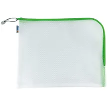 Herma Reißverschlussbeutel DIN A4 überbreit transparent/grün,
