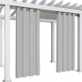 OEM Wasserdichter Gartenvorhang 155x200 Mit Ösen, Hellgrau, 1 Stück.