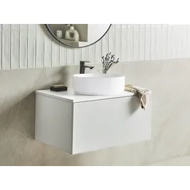 Beliani Waschbeckenunterschrank 80 x 40 x 52 cm Weiß