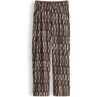 Opus Marou bamboo Wide Leg Hose Dunkelbraun 36