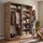 beautysofa Schwebetürenschrank Donatello 180 x 204,5 x 60 cm Eiche/Schwarz