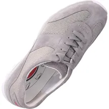 Gabor Comfort 66966-39 Rollingsoft Schnürer, Damen, Leder, Silber/Grau, Sneaker - Damenschuhe Bequeme Schnürschuhe, Grau, leder/textil (dreamvelour/mesh perl) - Grau