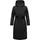 Navahoo Damen, Wintermantel warmer, Wasserabweisender Parka mit Kapuze und Taillengürtel Waldbummler 14 Black Gr. XL - XL