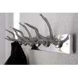 Licht-Erlebnisse Wandgarderobe Geweih Optik 50 x 15 cm Silber