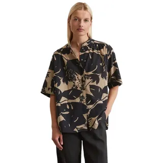 Marc O'Polo Damen Kurzarmbluse mit Alloverprint, Gr. 34 - 65277309-34