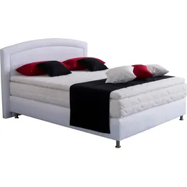 Westfalia Schlafkomfort Boxspringbett, mit Topper: weiß