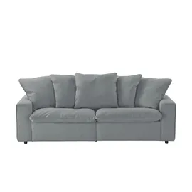 Sofa.de Big Sofa Stoff 3-Sitzer Grau