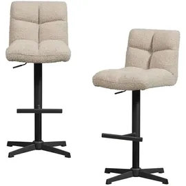 Woood Barstuhl 2er-Set Vinny ¦ beige ¦ Maße (cm): B: 58 H: 114