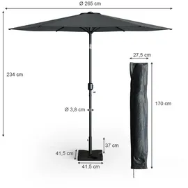 Oskar Ø 270 cm anthrazit