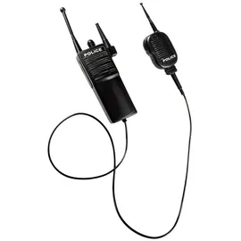 Boland 00486 - Walkie-Talkie Polizei, Einheitsgröße, Schwarz-Weiß, aus Kunststoff, Funkgerät für Polizist, Spielzeug, Accessoire für Fasching, Karneval, Mottoparty, Kostüm, Verkleidung