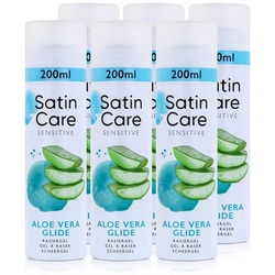 Gillette After-Shave Gillette for Women Satin Care Gel empfindliche Haut 200 ml (6er Pack)