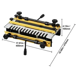 Vevor Zinkenfräsmaschine 31 cm Breit, Zinkenfrässchablone mit Fräser & 12,7-mm-Schablone, Präzise Ausrichtung, Zapfen- & Zapfenschneidvorrichtung, Werkzeug für Möbel- & Schrankherstellung