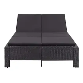 vidaXL Sonnenliege 220 x 130 x 35 cm schwarz