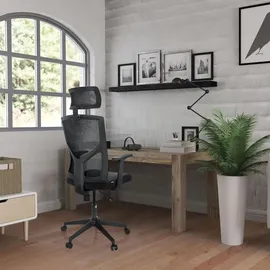 HJH Office BRETON B Stoff / Netzstoff Schwarz
