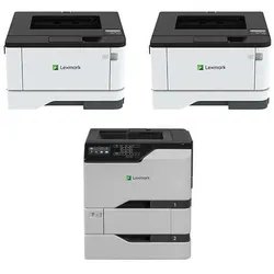 LEXMARK CS725dte Farblaserdrucker + 2x LEXMARK B3442dw Laserdrucker s/w