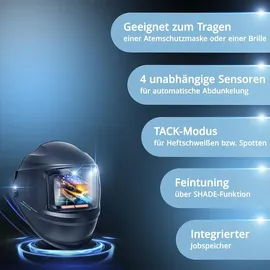 STAHLWERK Automatik-Schweißhelm 3-in-1 RAPTOR mit LED-Licht