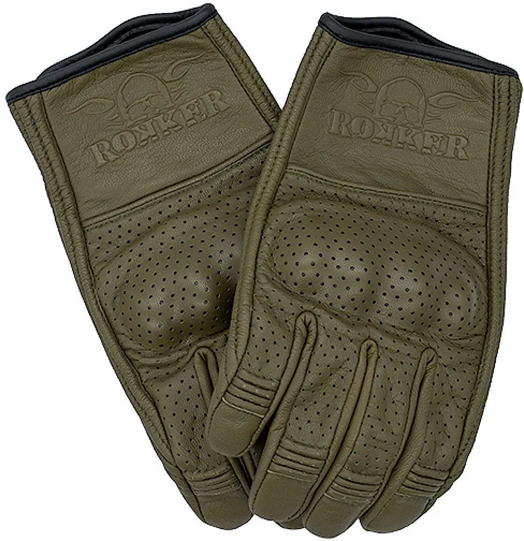 Rokker Tucson perforiertes Motorradhandschuhe, grün, Größe 2XL für Männer