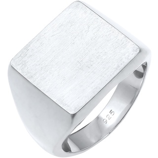 Elli Siegelring Royal Matt Geo Quadrat Trend 925 Silber 58 Damen