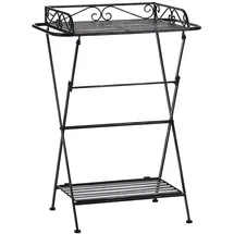 Beliani Gartentisch 53 x 73 x 35 cm Schwarz