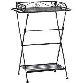 Beliani Gartentisch 53 x 73 x 35 cm Schwarz