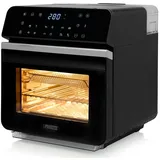 Princess - 3in1 Digitale Heißluftfritteuse Mini Backofen & Dampfgarer 10 Liter, 1550 Watt