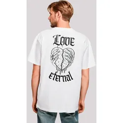 T-Shirt F4NT4STIC "Valentines Streetwear", Herren, Gr. 4XL, weiß, Obermaterial: 100% Baumwolle, casual, oversize, Rundhals, Kurzarm ohne Bündchen, Shirts, Premium Y2K Streetwear