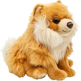 Uni-Toys - Zwergspitz, sitzend - 23 cm (Höhe) - Plüsch-Hund, Spitz, Haustier - Plüschtier, Kuscheltier