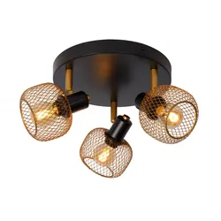 Lucide 77978/13/02 Spotleuchte Maren 3x40w | E14 - Messing, einstellbar, dimmbar
